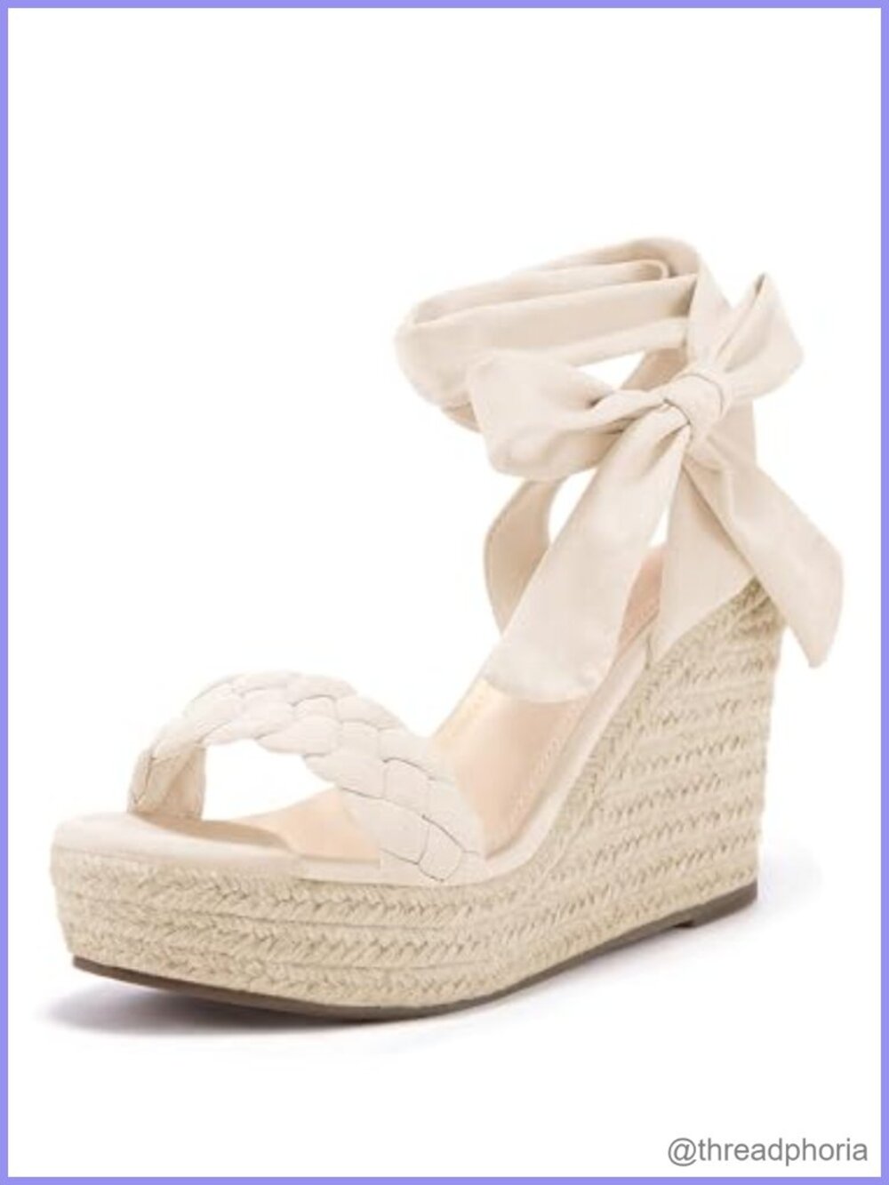 Womens Braided Wedge Espadrille Sandals Lace Up Slingback Open Toe Platform